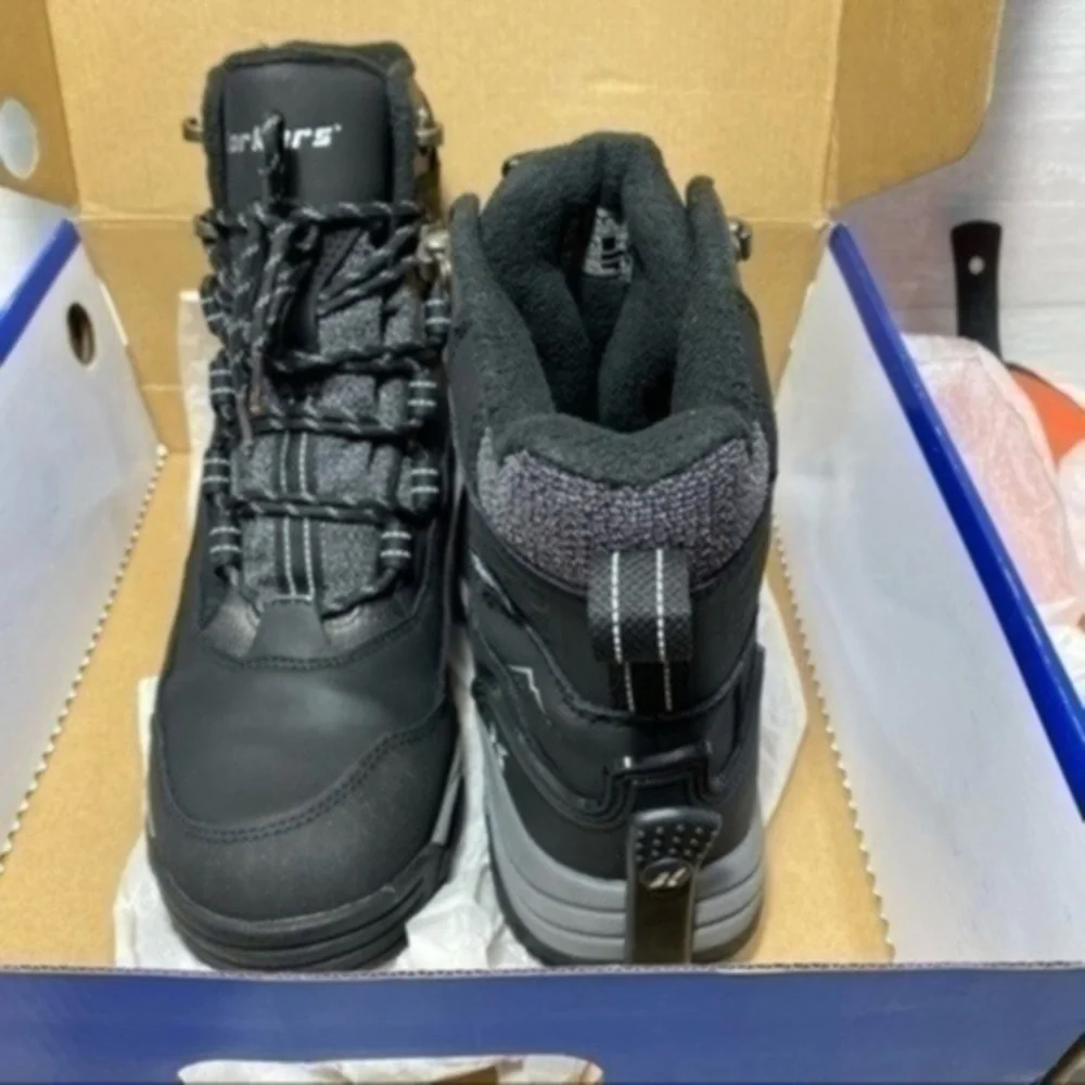 New Korkers Snowmageddon Boots size 9.5 color Black/Gray